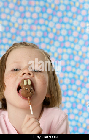 Girl having a Lolly Stock Photo