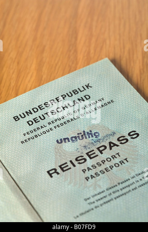 German passport with voidness stamp Stock Photo