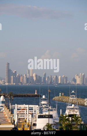 Panama, Panama City, The Amador Causeway, Fuerte Amador Resort and Marina Stock Photo