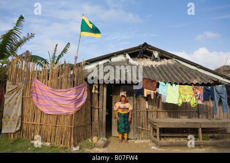 Panama, Comarca de Kuna Yala, San Blas Islands, Isla Tigre Stock Photo