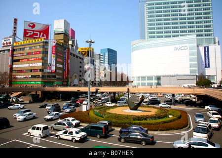 City centre of Sendai, capital of Miyagi prefecture Stock Photo