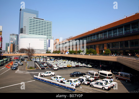 City centre of Sendai, capital of Miyagi prefecture. Stock Photo