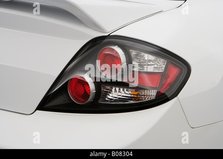 2008 Hyundai Tiburon GS in White - Tail light Stock Photo