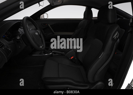 2008 Hyundai Tiburon GS in White - Front seats Stock Photo