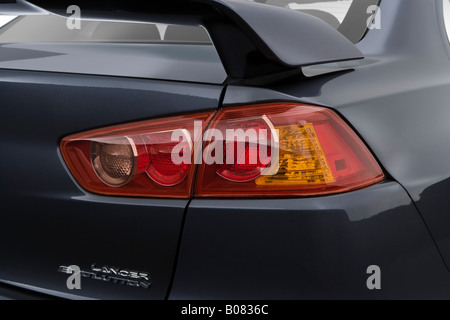 2008 Mitsubishi Lancer Evolution in Gray - Tail light Stock Photo