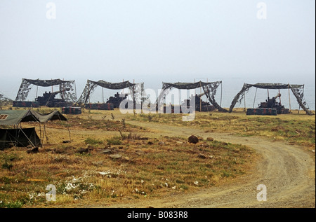 M110A2 Self-Propelled Howitzers Facing The South China Sea Taiwan Stock Photo