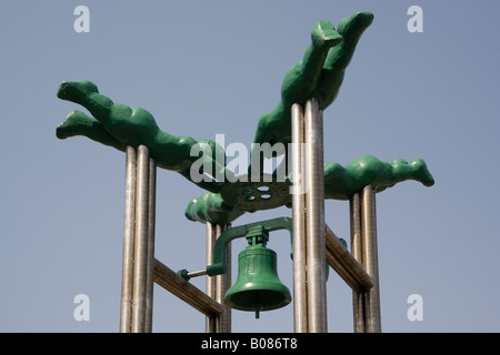 Japan Nagasaki Bell statue in Peace park Stock Photo