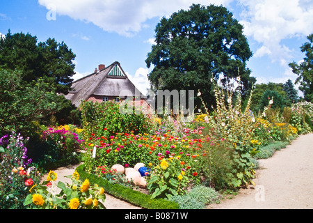 Cottage Garden in the Arboretum Ellerhoop Stock Photo