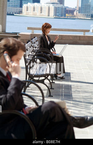 Office workers taking a break Stock Photo