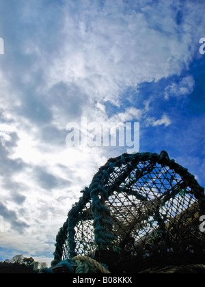 lobster pots drying in sun on Youghal pier Co Cork Ireland Stock Photo