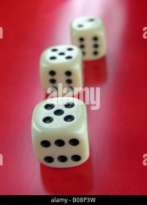 Three dice Stock Photo