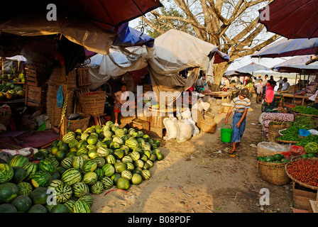 Market of Myitkyina, Kachin State, Myanmar (Burma), Southeast Asia Stock Photo