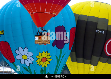 Hot air balloons, International Balloon Festival in Château-d'Oex, Vaud, Switzerland