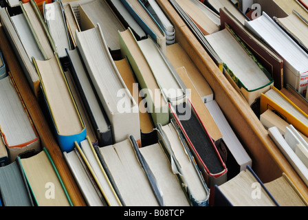 Books at a book sale Stock Photo