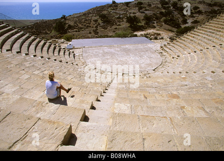 Greco-Roman amphitheatre in Kourion on the Akrotiri Peninsula, Cyprus Stock Photo