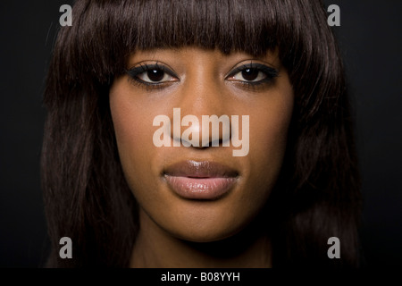 Portrait of a young dark-skinned woman Stock Photo