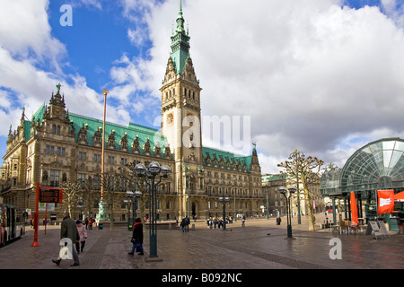 Hamburg town hall and market square, Hamburg, Germany Stock Photo