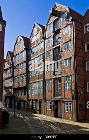 Historic timber-framed houses in the historic centre of Hamburg, Germany