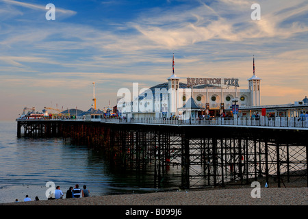 Dramatic Sunset clouds over Brighton Palace Pier Sussex England Britain UK Stock Photo