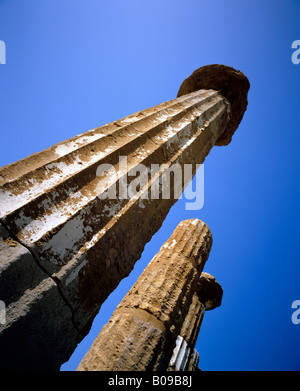 Temple of Ercole, or Hercules, Valley of the Temples Agrigento Sicily Italy EU. Stock Photo