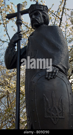 Statue of St Volodymyr ruler of Ukraine 980-1015 Stock Photo