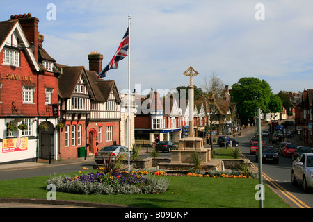 Haslemere is a town in Surrey, England, close to the border with both Hampshire and West Sussex. Stock Photo