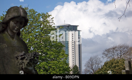 Earls Court seen from Brompton Cemetery London Stock Photo