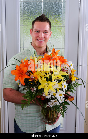 Flower Delivery Stock Photo