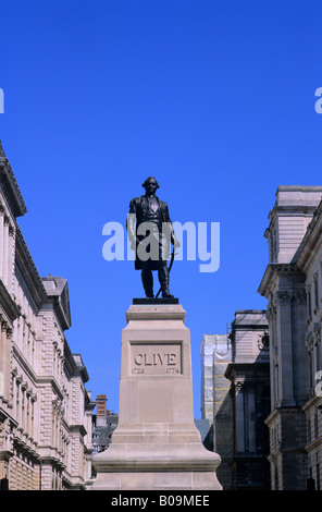Robert Clive statue, Whitehall, City of Westminster, London, England, UK Stock Photo