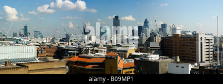 London city skyline panoramic wide view Stock Photo