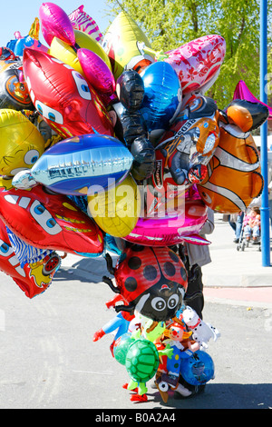 Balloon seller in a fair Stock Photo
