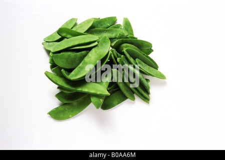 Pile of snow peas, close-up Stock Photo