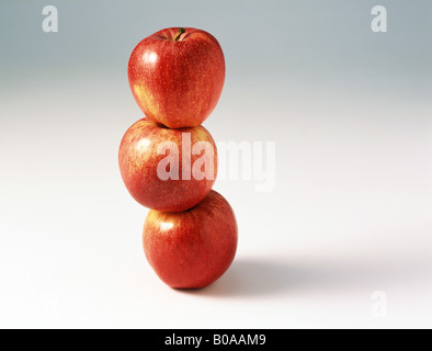 Red apples stacked on top of each other, close-up Stock Photo