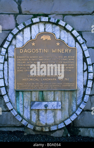 Sobon Estates Winery orig historic D Agostini Vineyard one of oldest in CA Amador County California Stock Photo