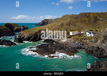 Kynanace Cove on a sunny day showing the Turquoise blue water that it is famous for. Stock Photo