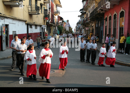 Views from Panama City the Casco Viejo or Casco Antiguo area Stock Photo