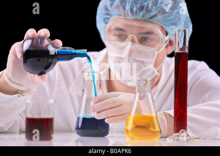 Scientist working in a laboratory Stock Photo