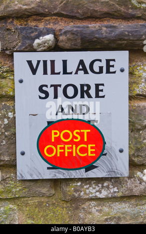 Sign for VILLAGE STORE AND POST OFFICE at Ewyas Harold South Herefordshire England UK Stock Photo