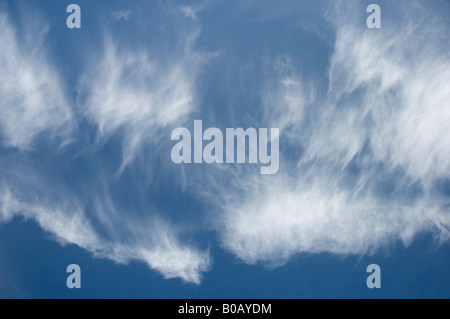 Cirrus clouds cloud and blue sky England UK United Kingdom GB Great Britain Stock Photo