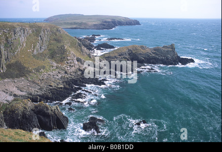 Scotland most southerly point the Mull of Galloway looking down on Carrickgill and across to the Mull Galloway Scotland UK Stock Photo