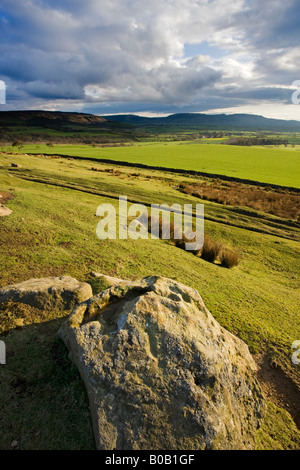 Cleveland Hills from Warren Moor Kildale North Yorkshire Moors Stock Photo