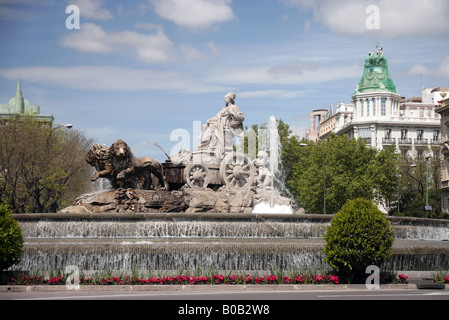 fountain in Plaza de la Cibeles Madrid Stock Photo