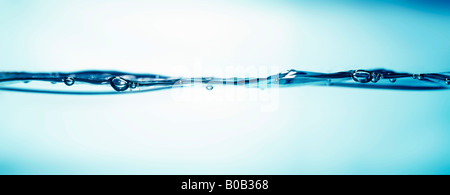 water surface level with bubbles Stock Photo