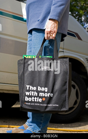 A Sainsburys supermarket recycled, reusable plastic carrier bag - A Stock Photo: 24396584 - Alamy