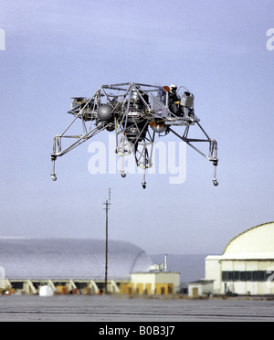 Lunar Landing Research Vehicle LLRV Number 1 in flight at the South Base of Edwards Air Force Base Stock Photo
