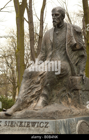 Monument, Statue To Henryk Sienkiewicz In Royal Lazienki Park, Warsaw ...