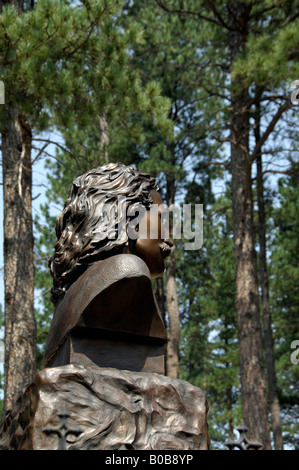 North America, USA, South Dakota, Deadwood, Mt. Moriah Cemetery. Wild Bill Hickok grave site. Stock Photo