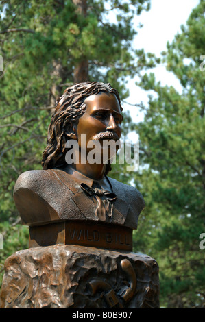 North America, USA, South Dakota, Deadwood, Mt. Moriah Cemetery. Wild Bill Hickok grave site. Stock Photo