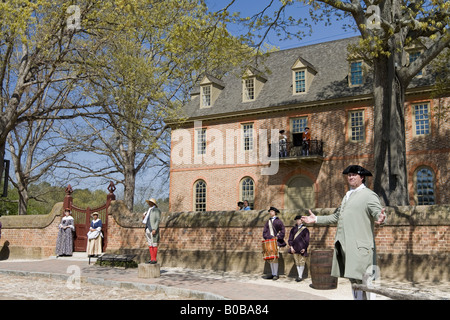 Reading of the Declaration of Independence at the Capitol, Colonial Williamsburg Virginia Stock Photo