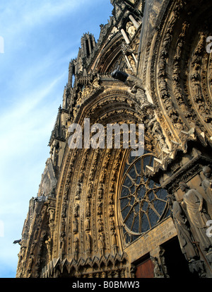 Reims France Reims Cathedral West Front Stock Photo